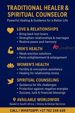 +27762248449 SANGOMA  IN Sandton & Vanderbijlpark, TRADITIONAL HEALER/ SPIRITUAL HEALER In Sandton , Siyabuswa , Somerset East , South Africa, Soweto 